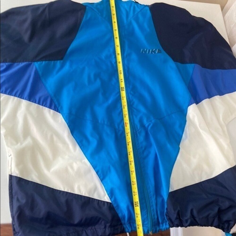 Vintage Nike Windbreaker Jacket Blue Colorblock 90s Retro Mens XL Lightweight - Picture 10 of 16